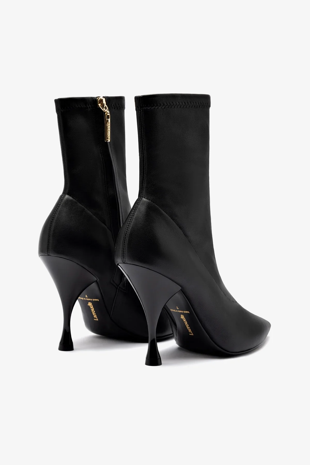 Mini Georgia Boot In Black Stretch Leather