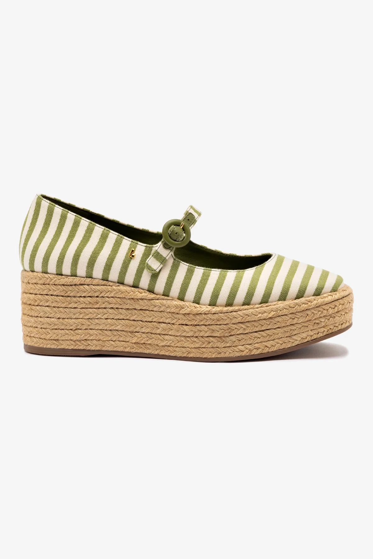 Blair Flatform In Seaweed Striped Fabric