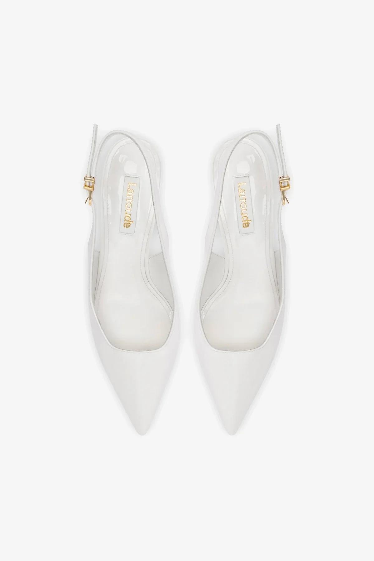 Loulou Pump In White Patent Leather