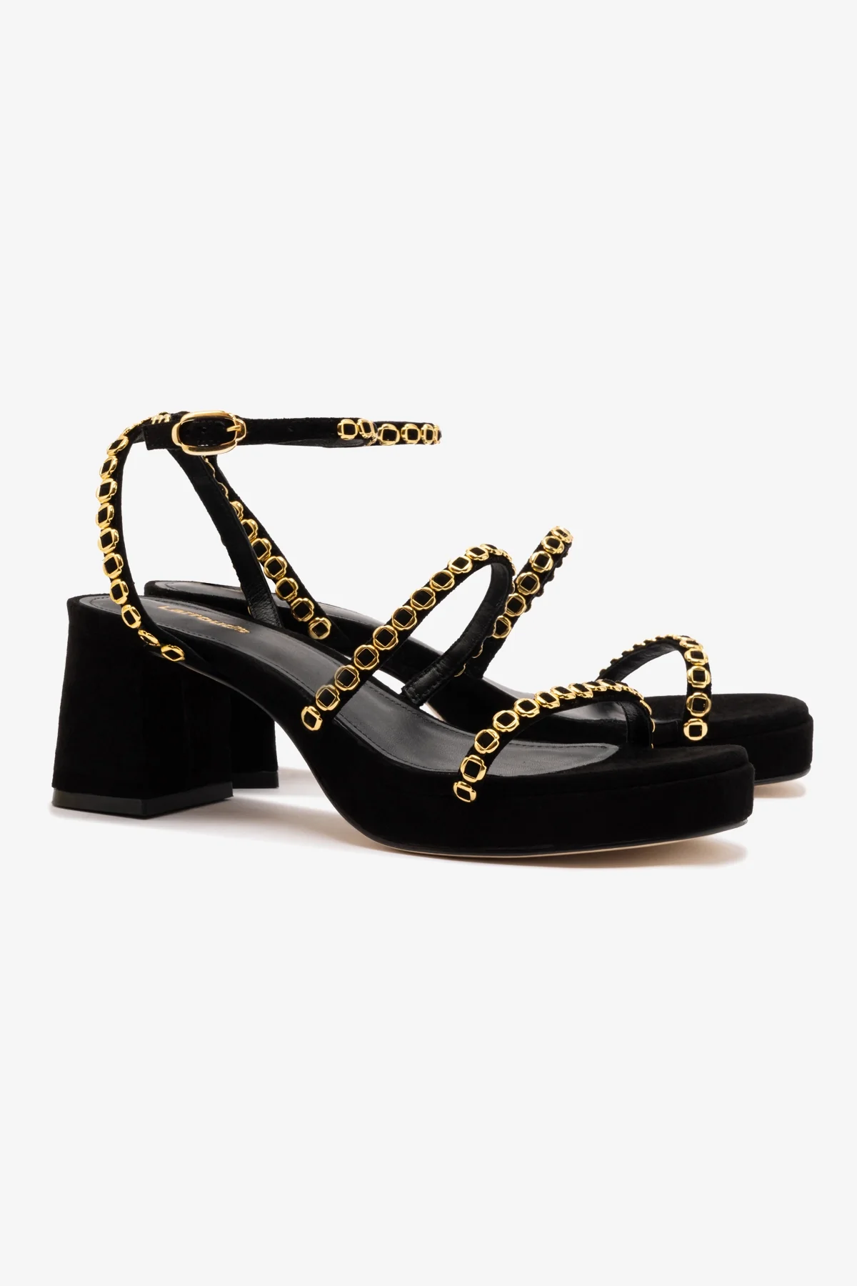 Gio Milanina Sandal In Black Suede