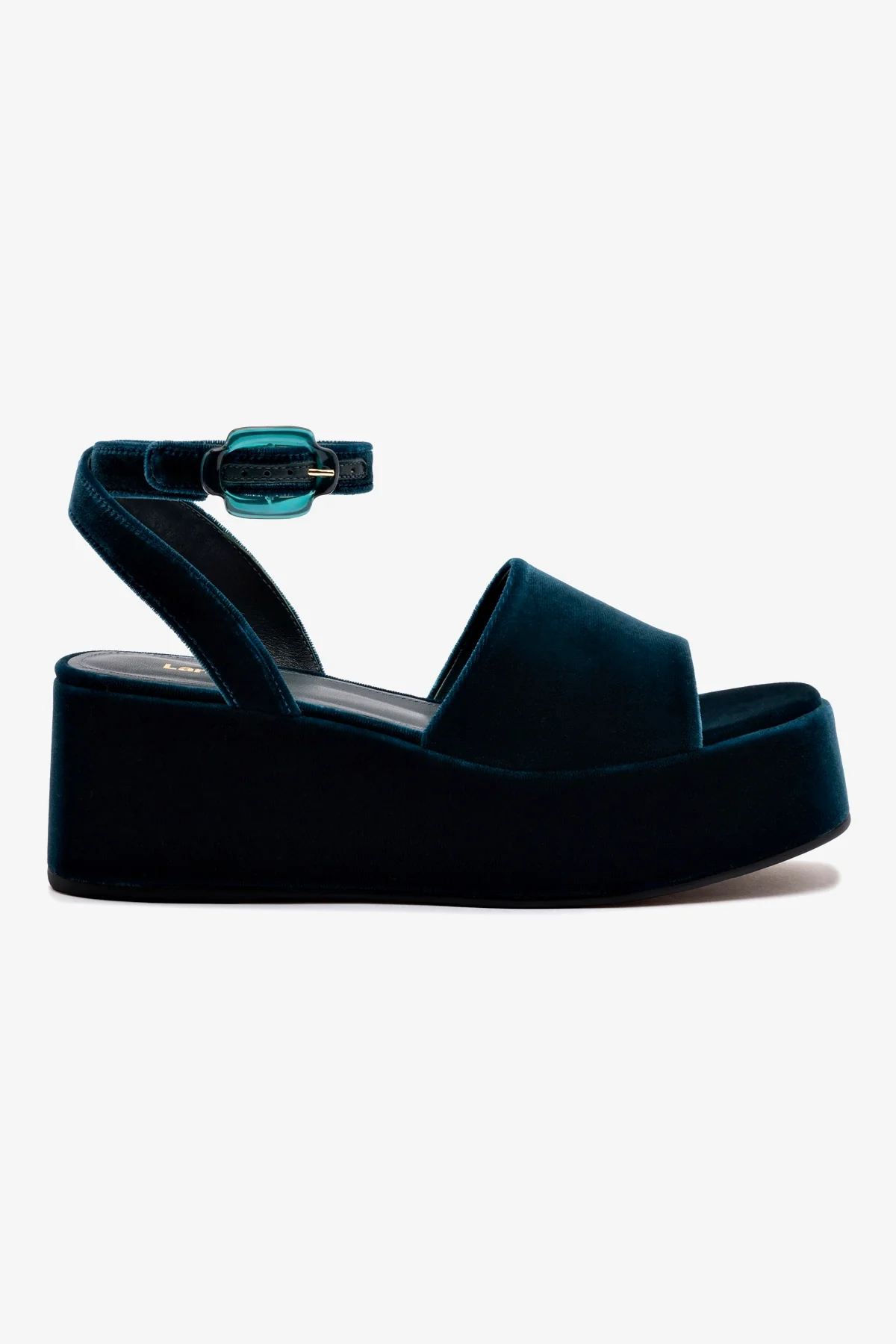 Charli Flatform Sandal In Deepsea Velvet