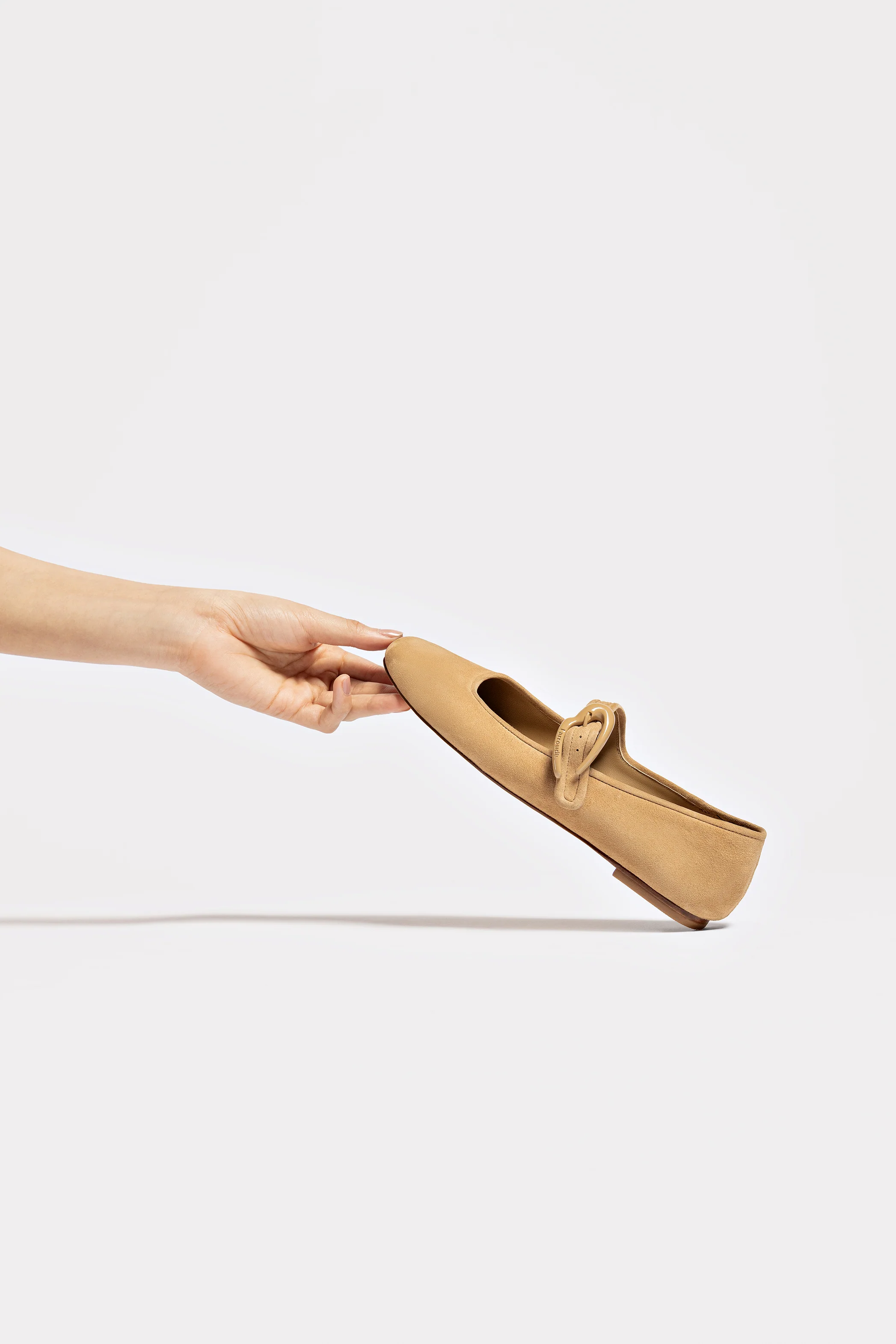 Verona Ballet Flat In Peanut Suede