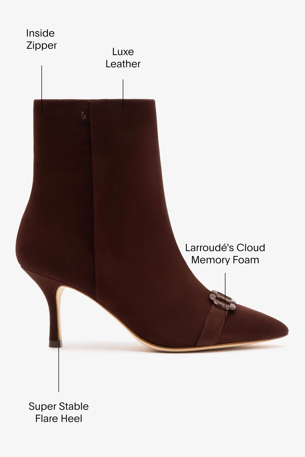 Mini Kate Boot In Brown Suede and Daisy Accent