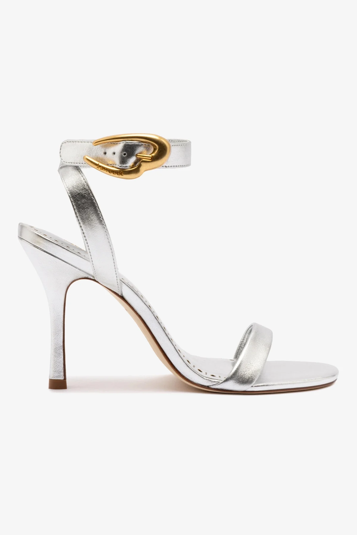 Verona Sandal In Silver Metallic Leather