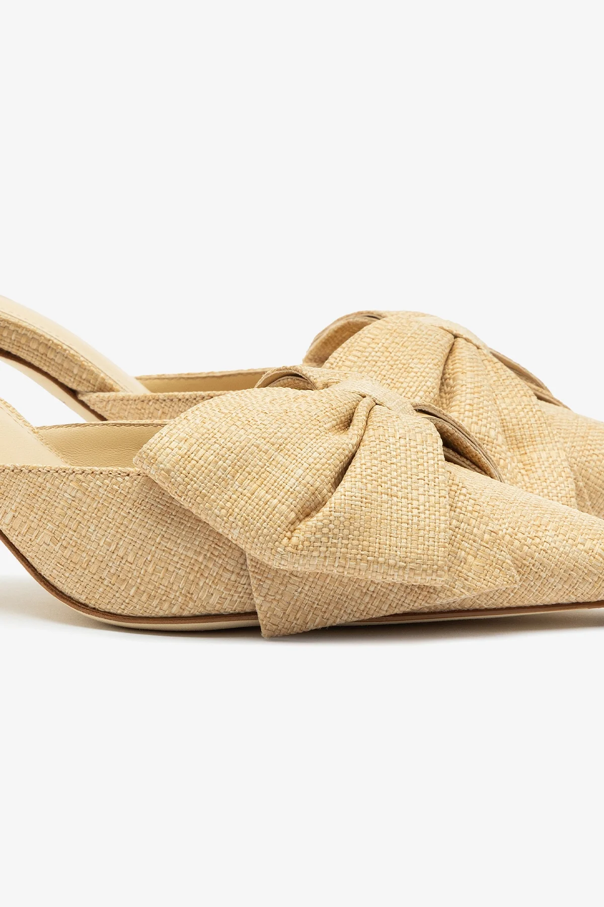 Mini Elle Pump In Beige Raffia