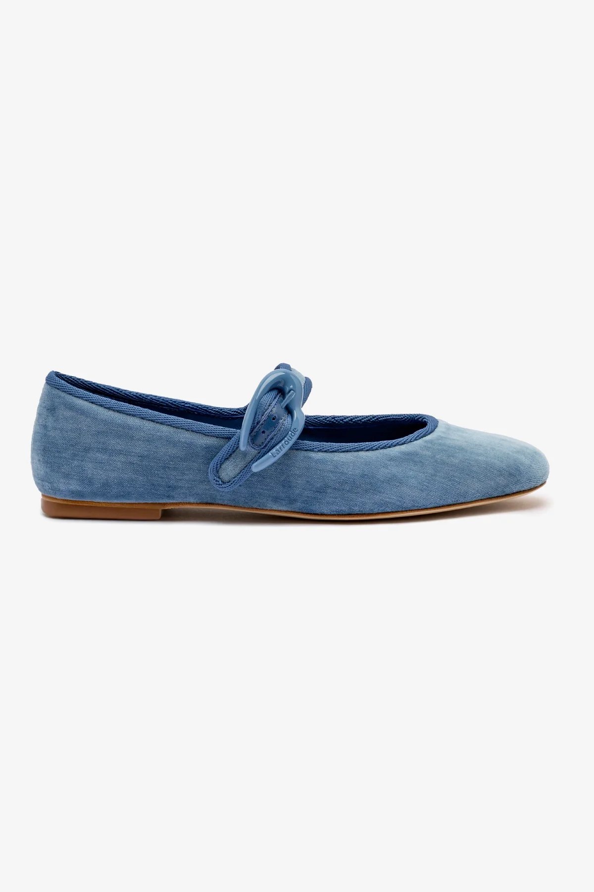 Verona Ballet Flat In French Blue Velvet