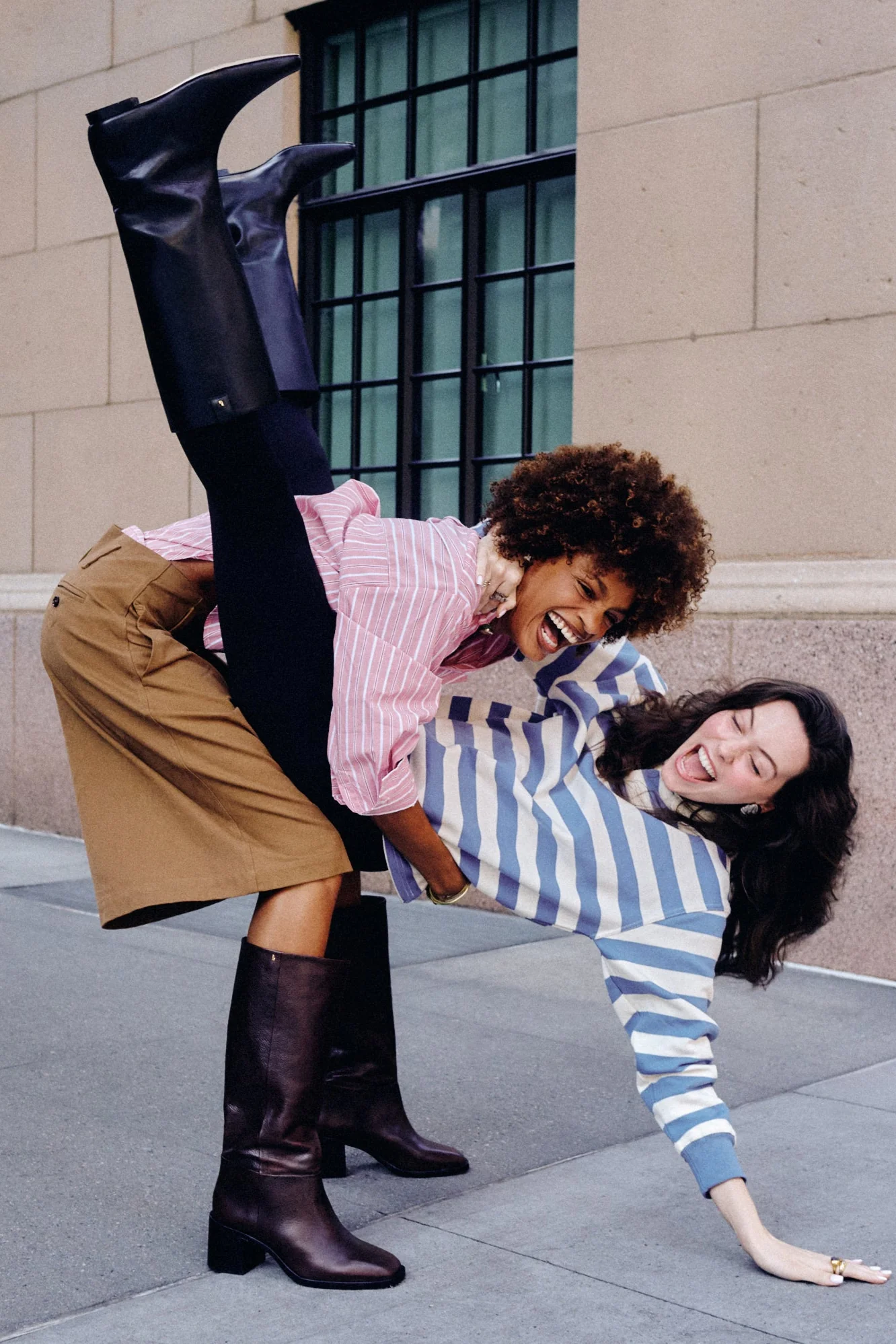 Alexis Flat Boot In Black Leather