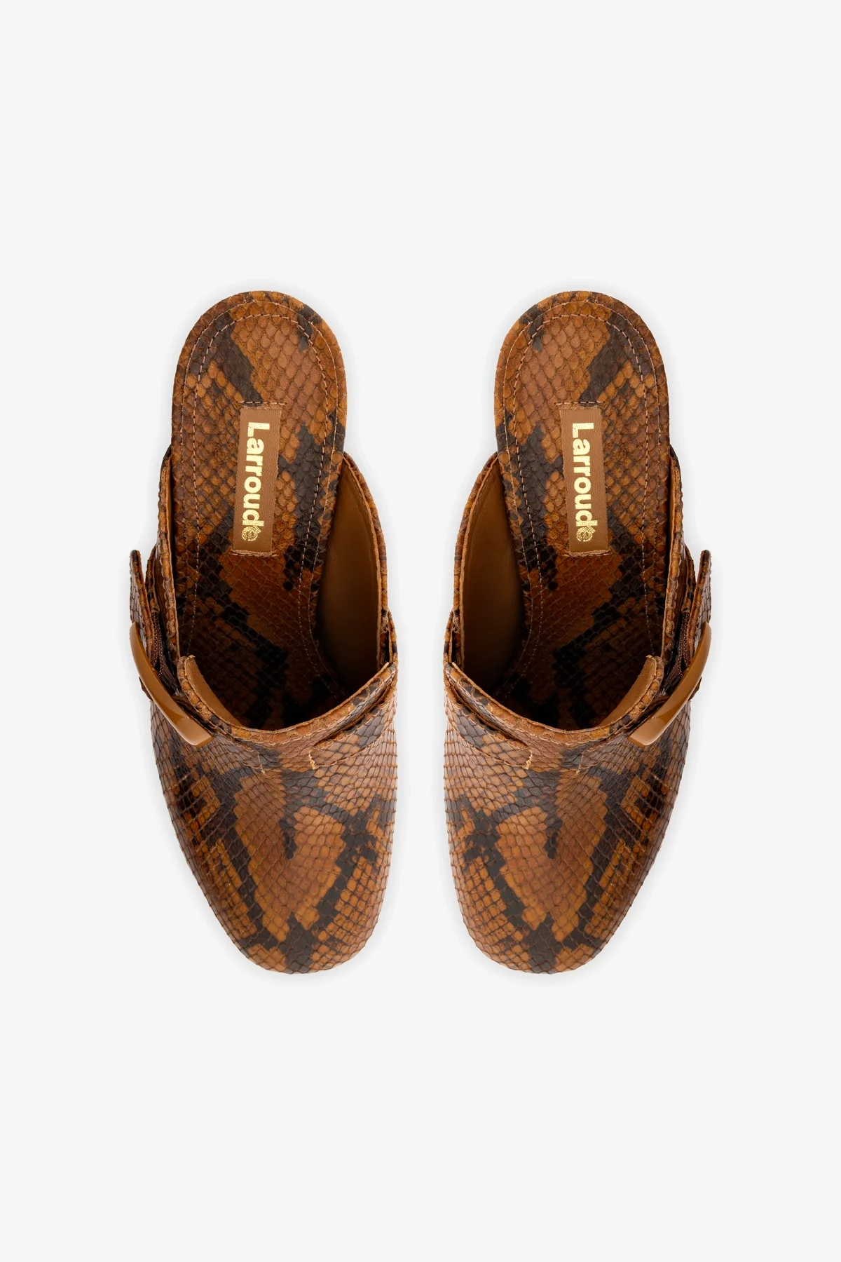 Dolly Verona Clog In Oud Python Embossed Leather