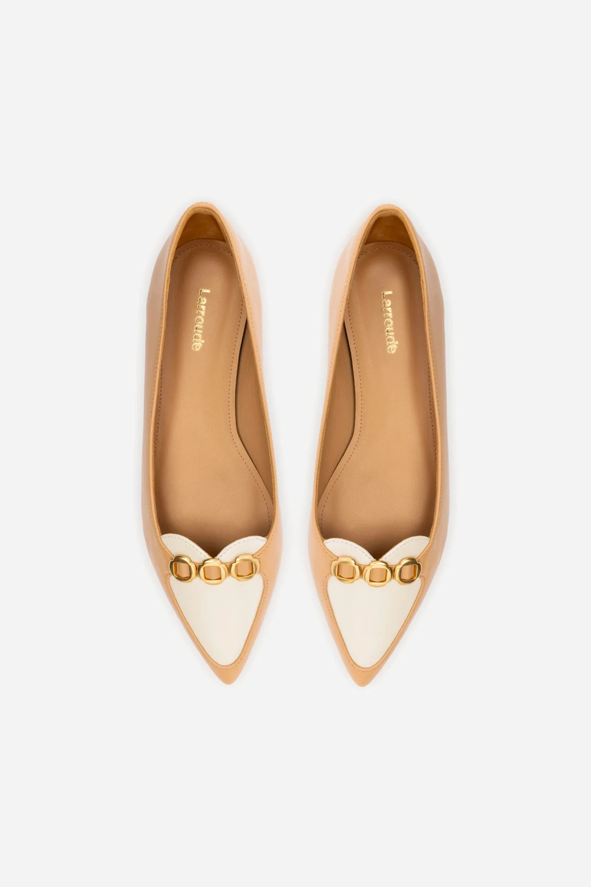 Audrey Flat In Tan Leather