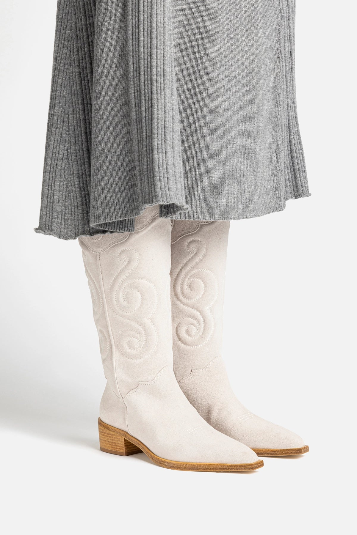 Paloma Boot In Mushroom Grey Suede