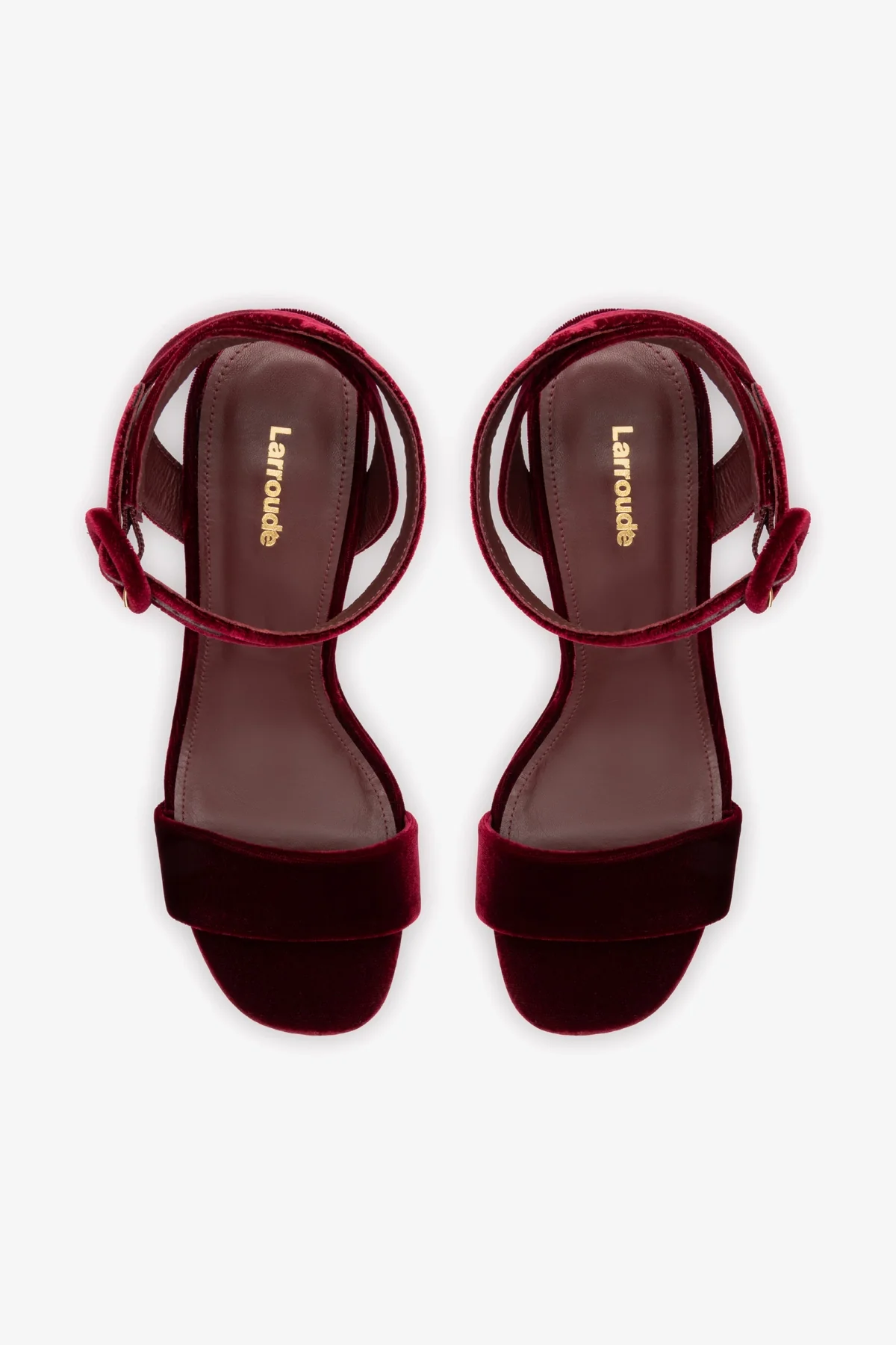Dolly Sandal In Wine Velvet
