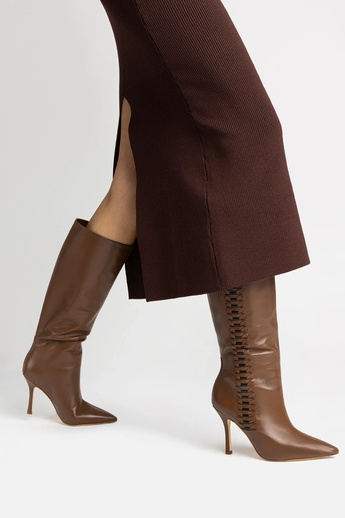 Kate Boot In Burnt Umber Leather