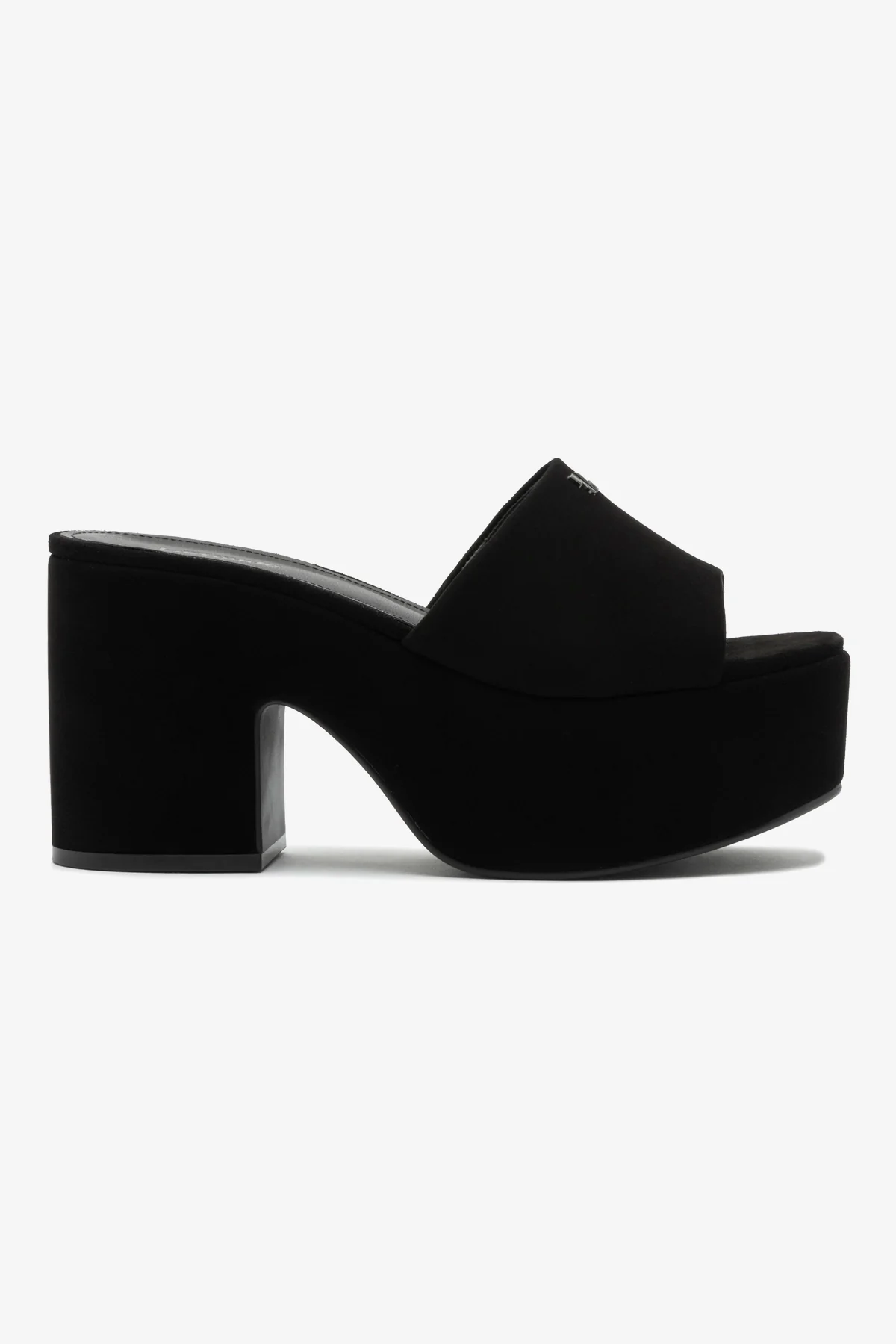 Miso Platform Mule In Black Suede