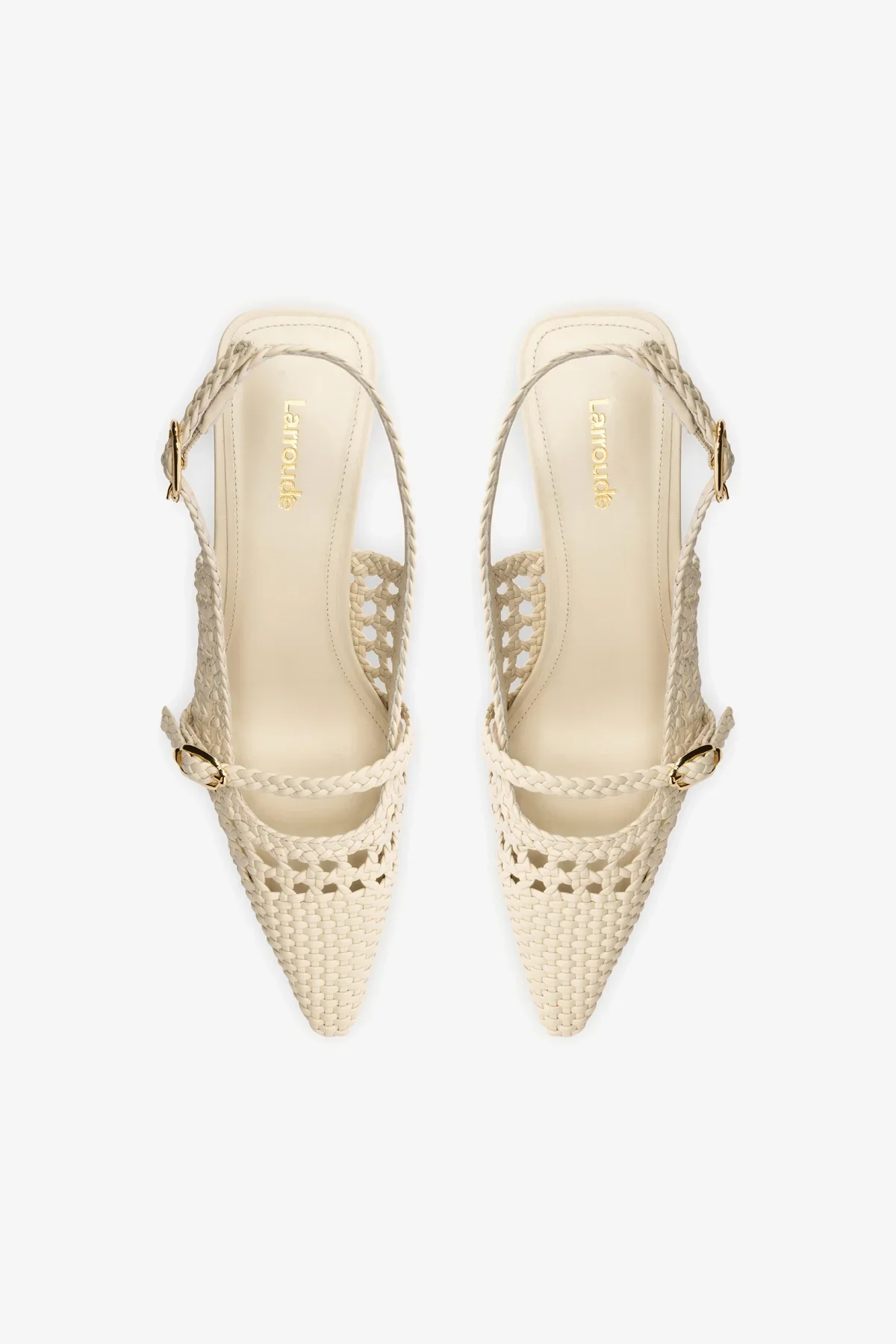 Ines Macrame Pump In Ivory Leather