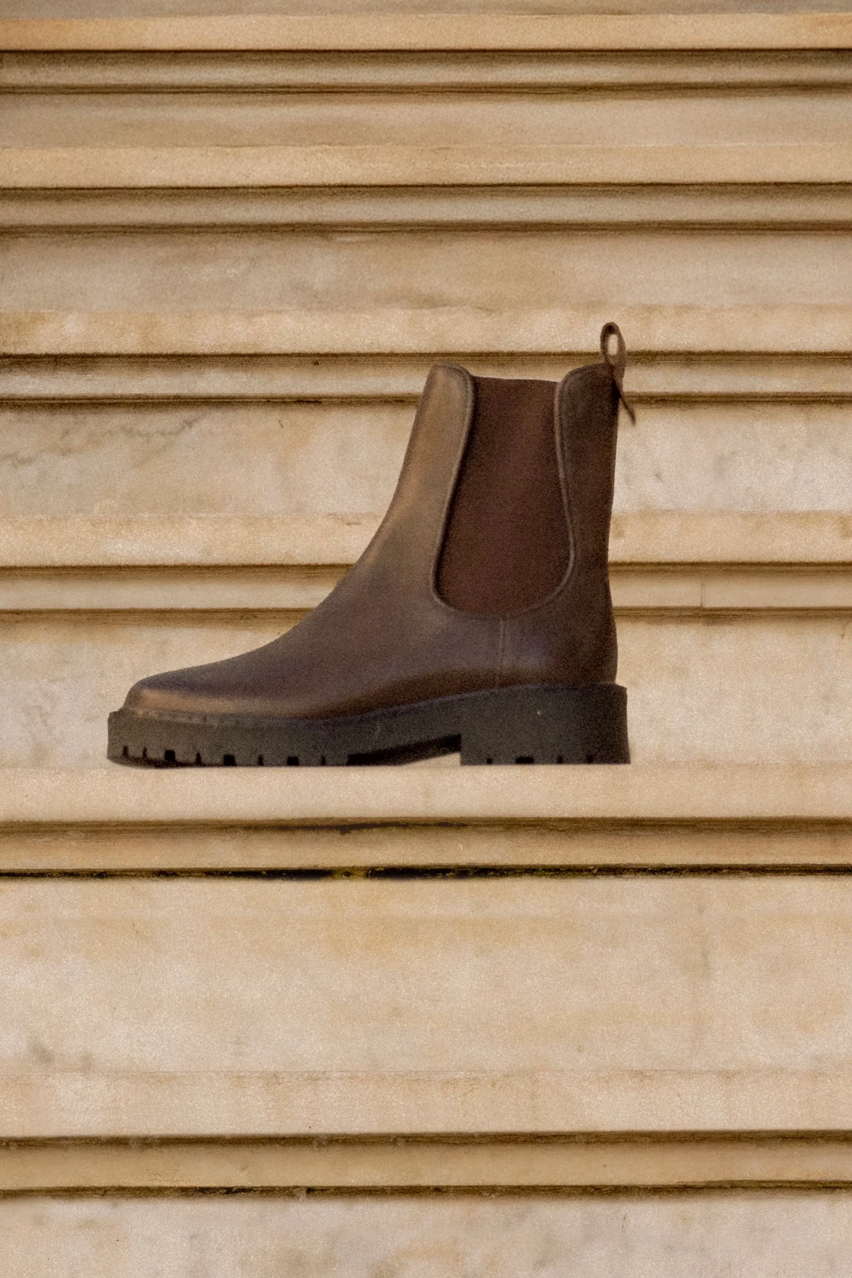 Sancha Boot In Brown Shadow Leather