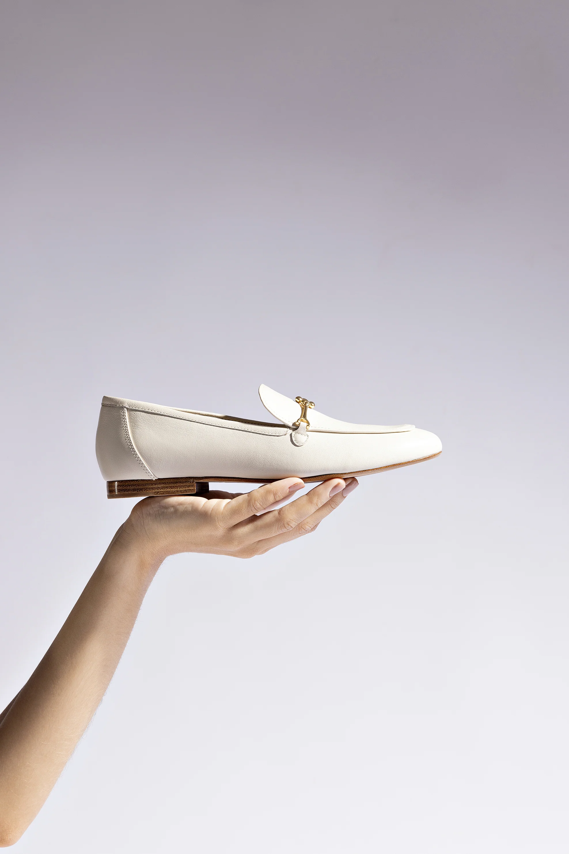 Katherine Loafer In Ivory Leather