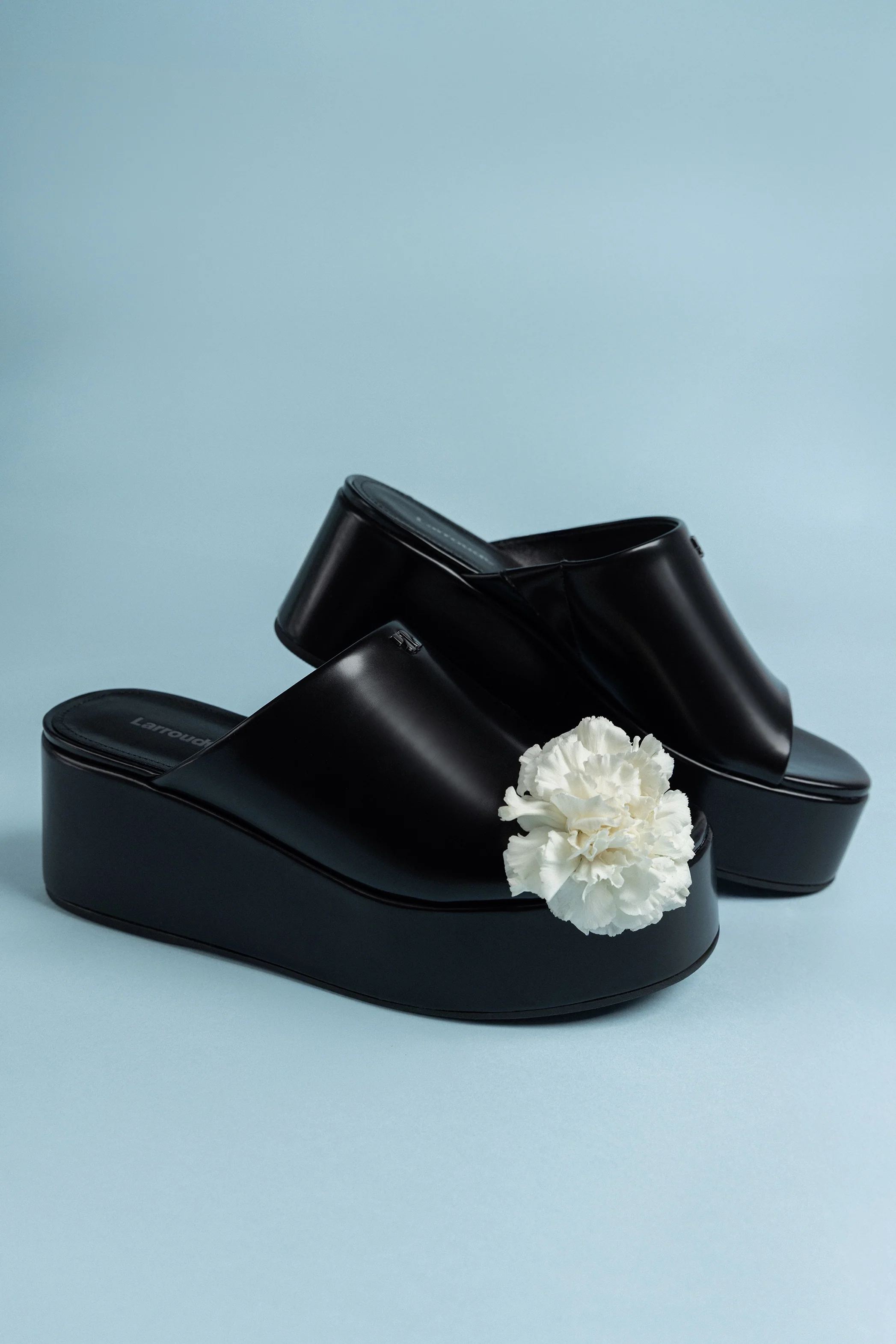 Charli Box Mule In Black Leather