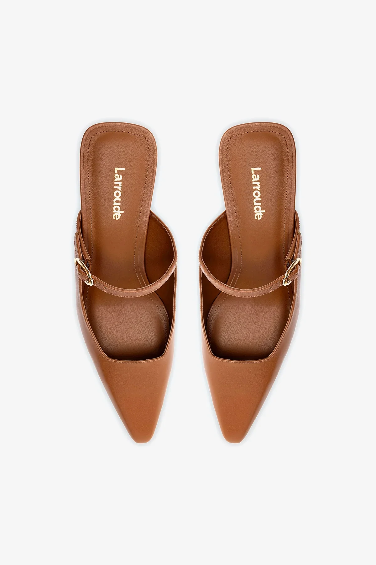 Ines Mule In Caramel Leather