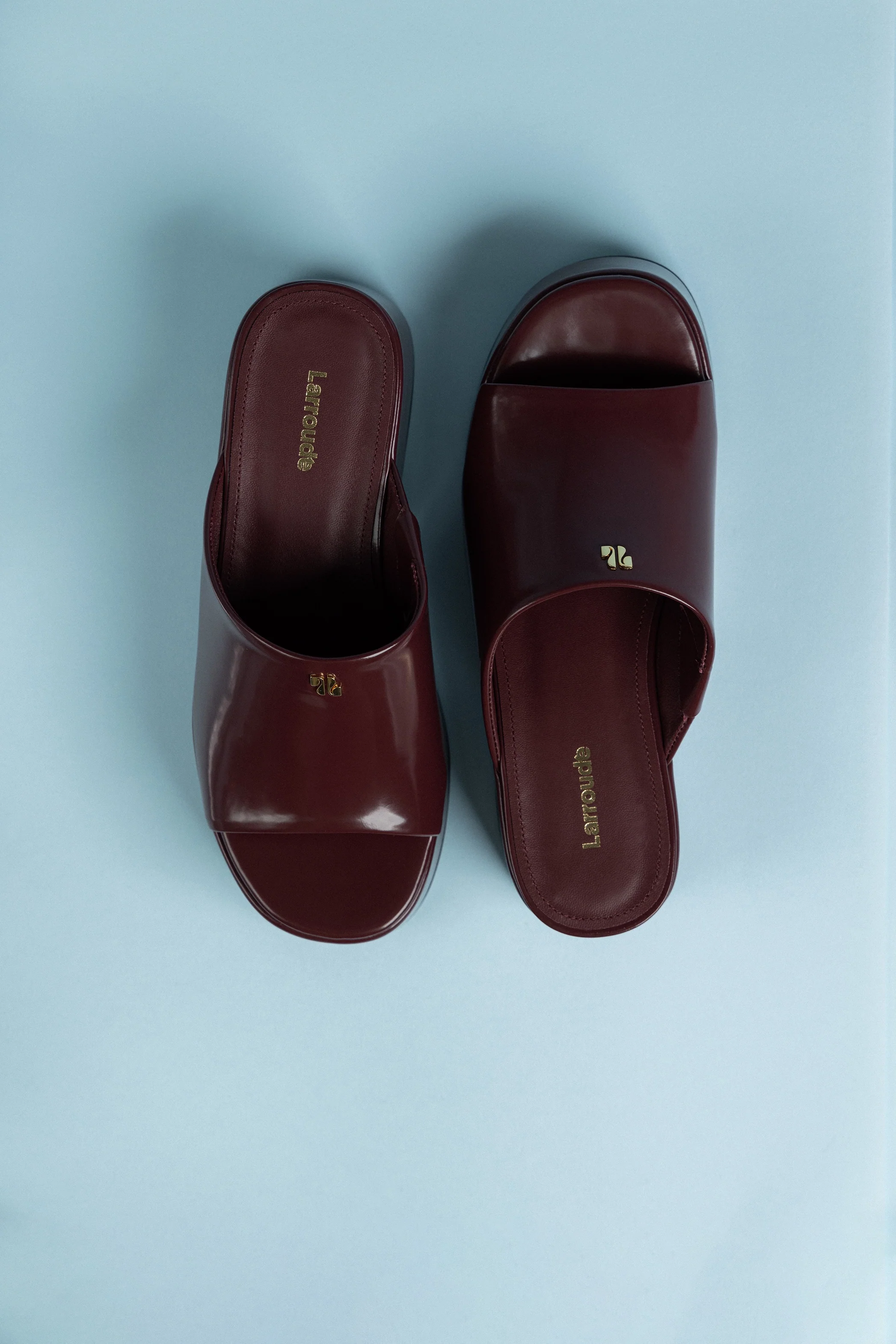 Charli Box Mule In Burgundy Leather