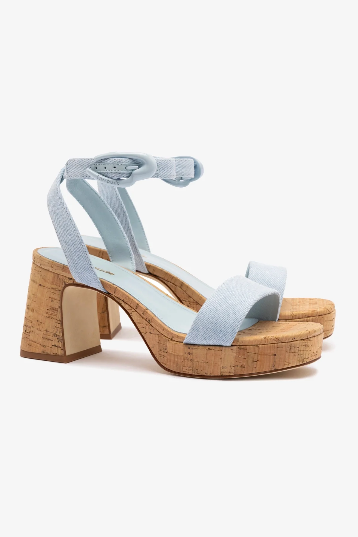 Dolly Verona Low Sandal In Maya Denim and Natural Cork