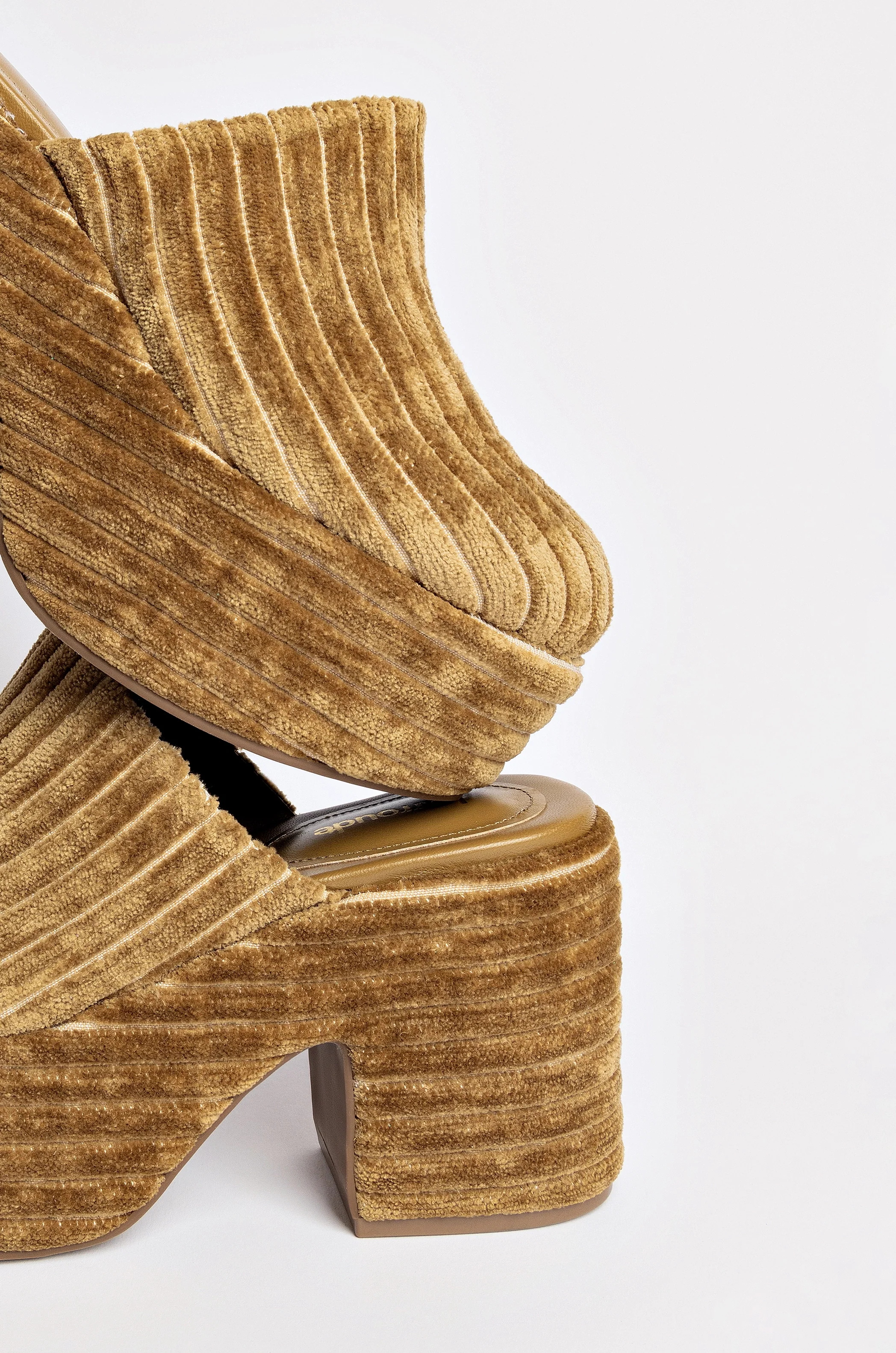 Miso Platform Clog In Latte Velvet