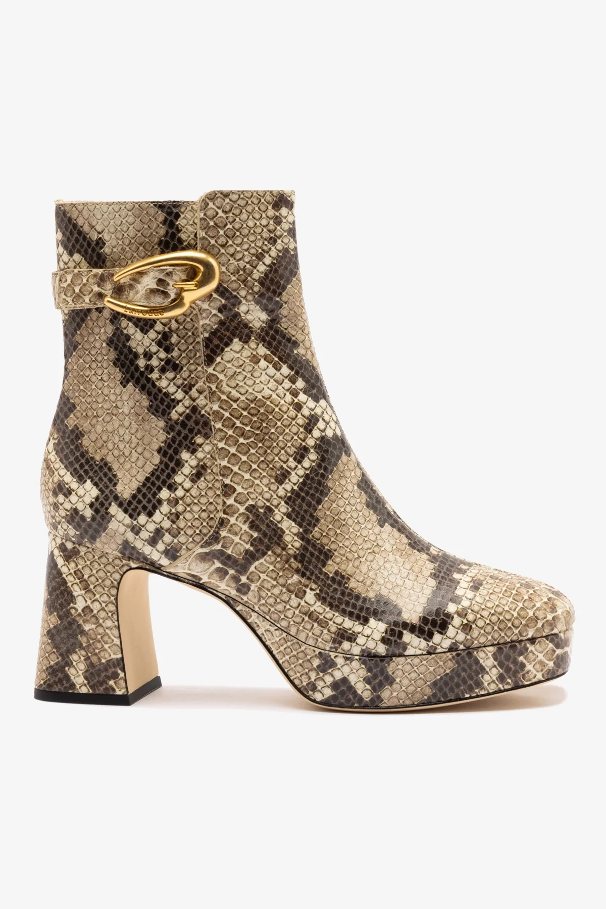 Dolly Verona Low Boot In Neutral Snake Leather