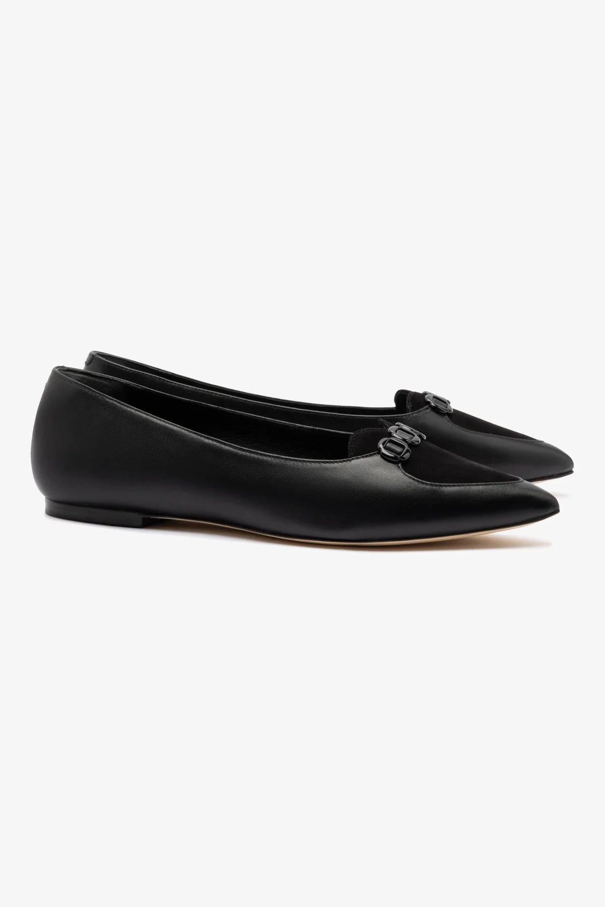 Audrey Flat In Black Leather
