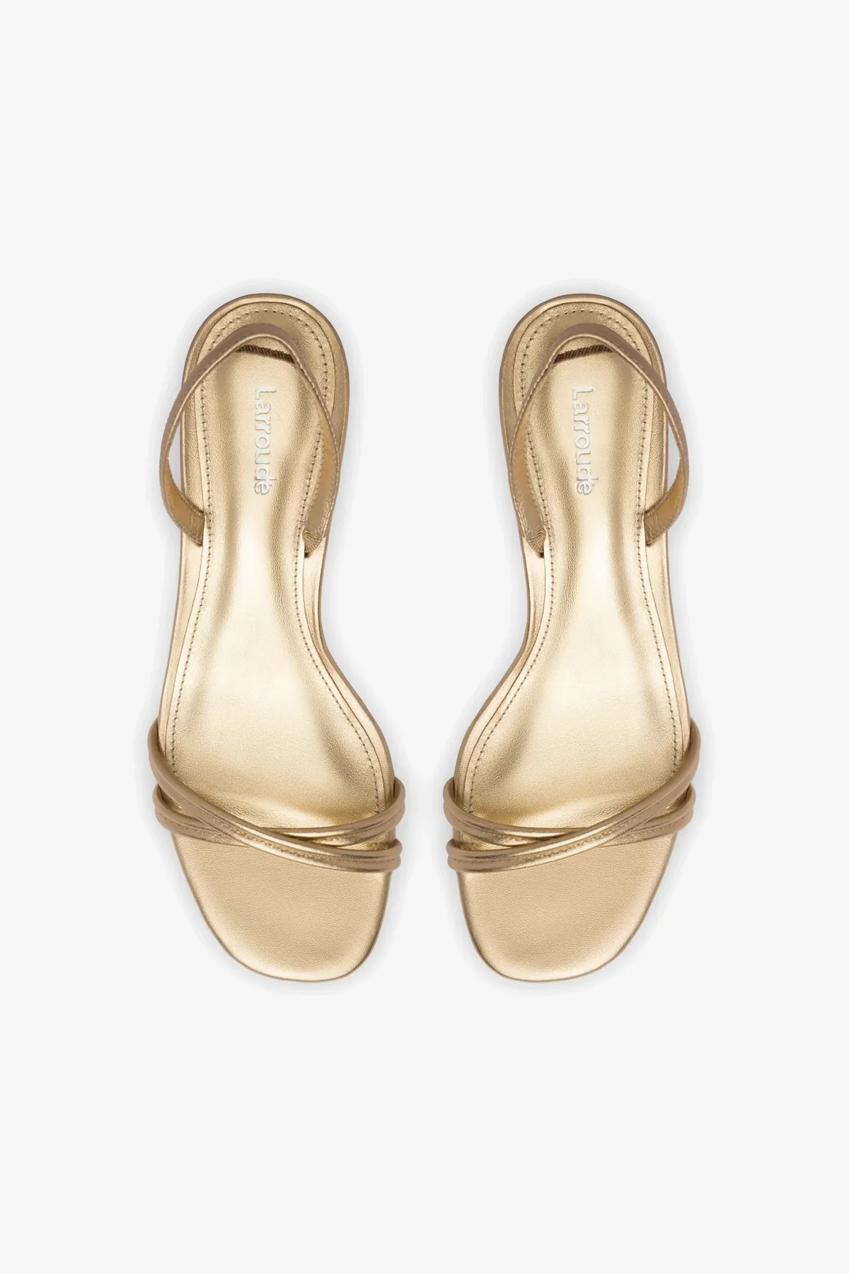 Mini Annie Sandal In Gold Metallic Leather