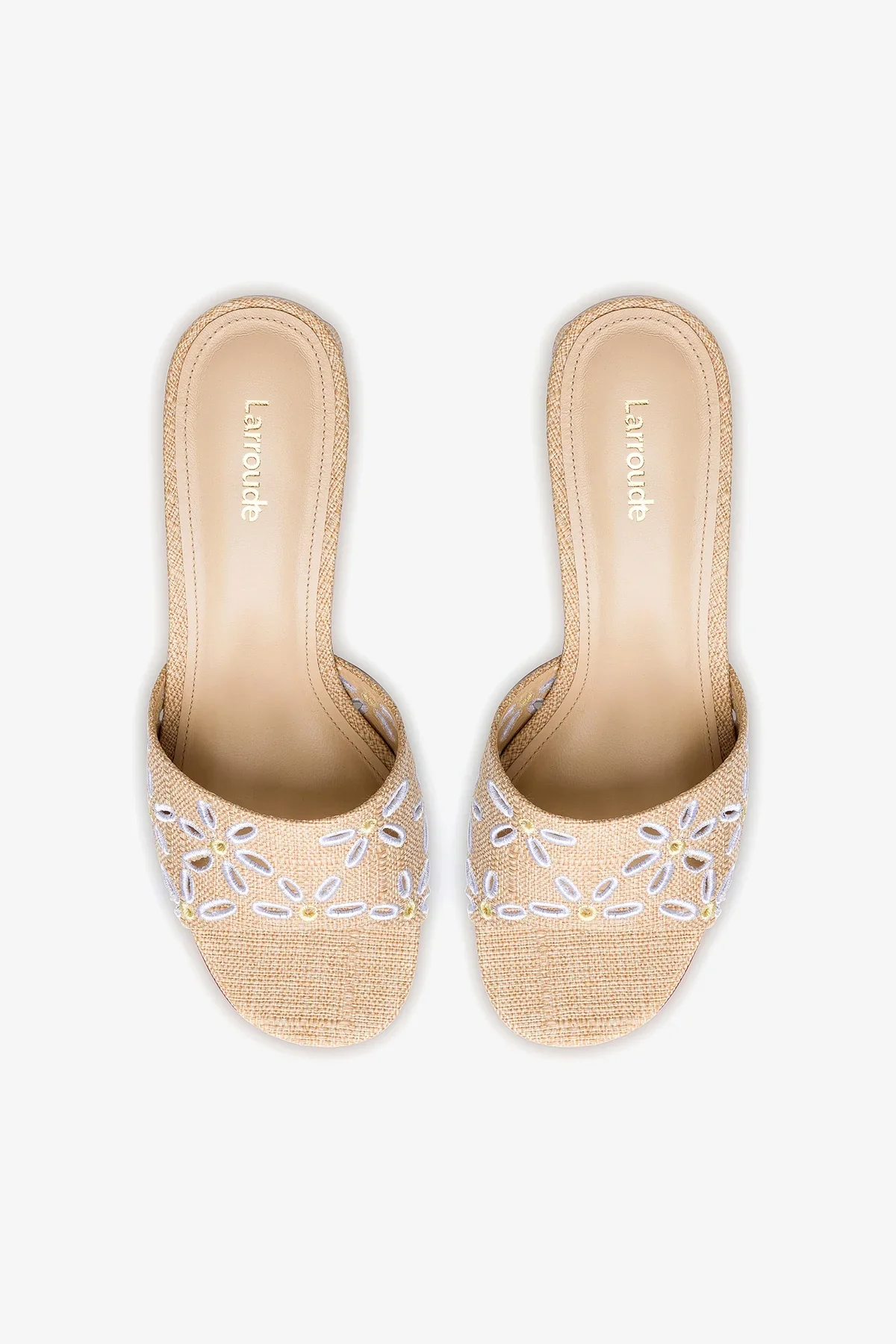 Brigitte Mule In Beige Raffia