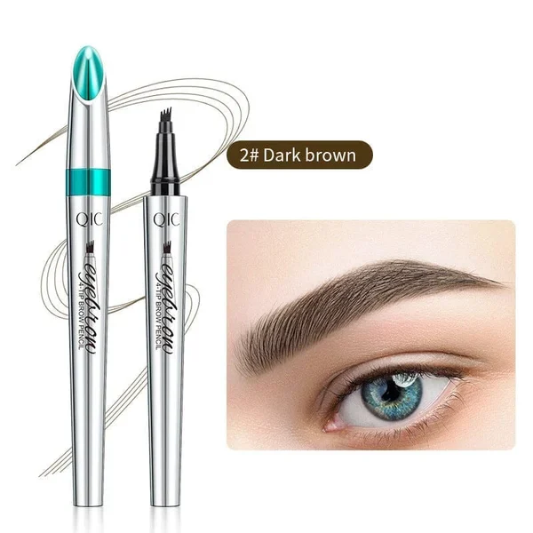 🎁3D Waterproof Microblading Eyebrow Pen 4 Fork Tip Tattoo Pencil