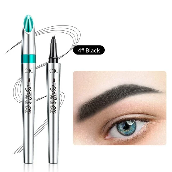 🎁3D Waterproof Microblading Eyebrow Pen 4 Fork Tip Tattoo Pencil