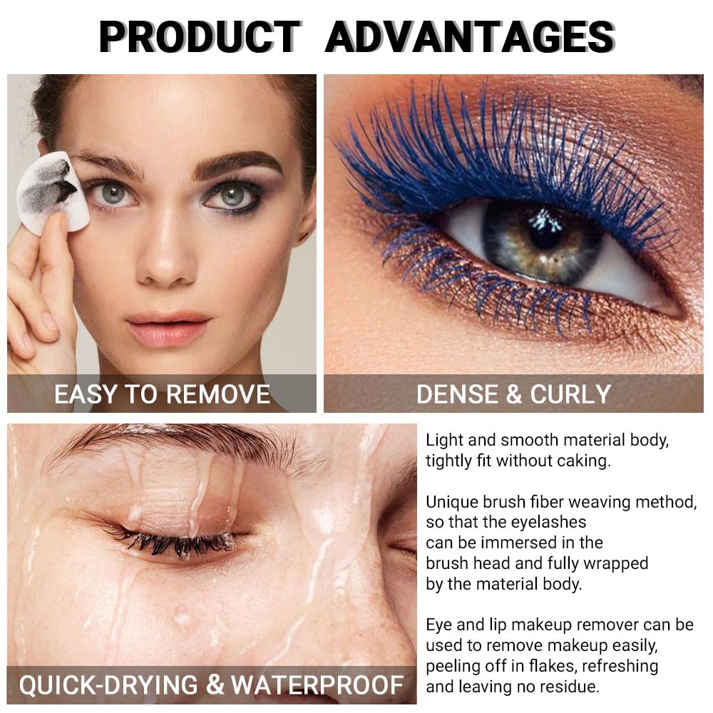 🔥 4D Waterproof Silk Fiber Thick Lengthening Colour Mascara