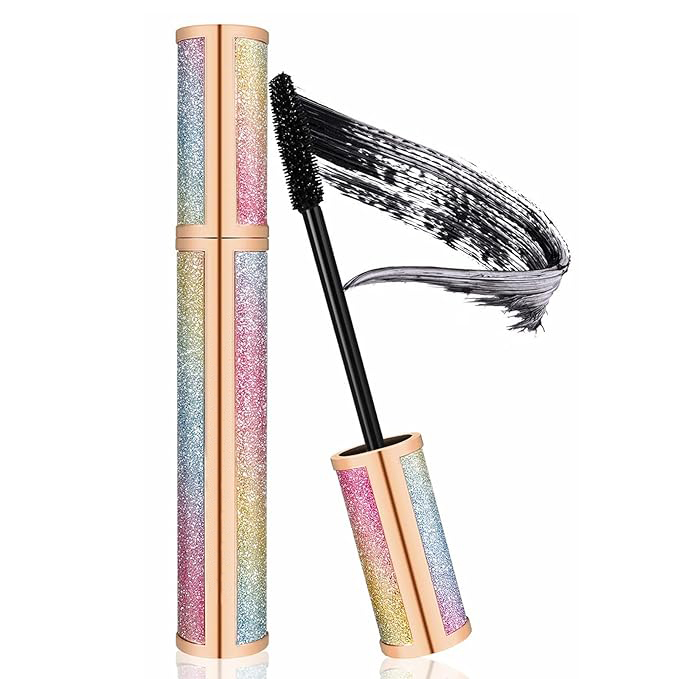 🌈4D Flash Diamond Waterproof Silk Fiber Thick Lengthening Mascara