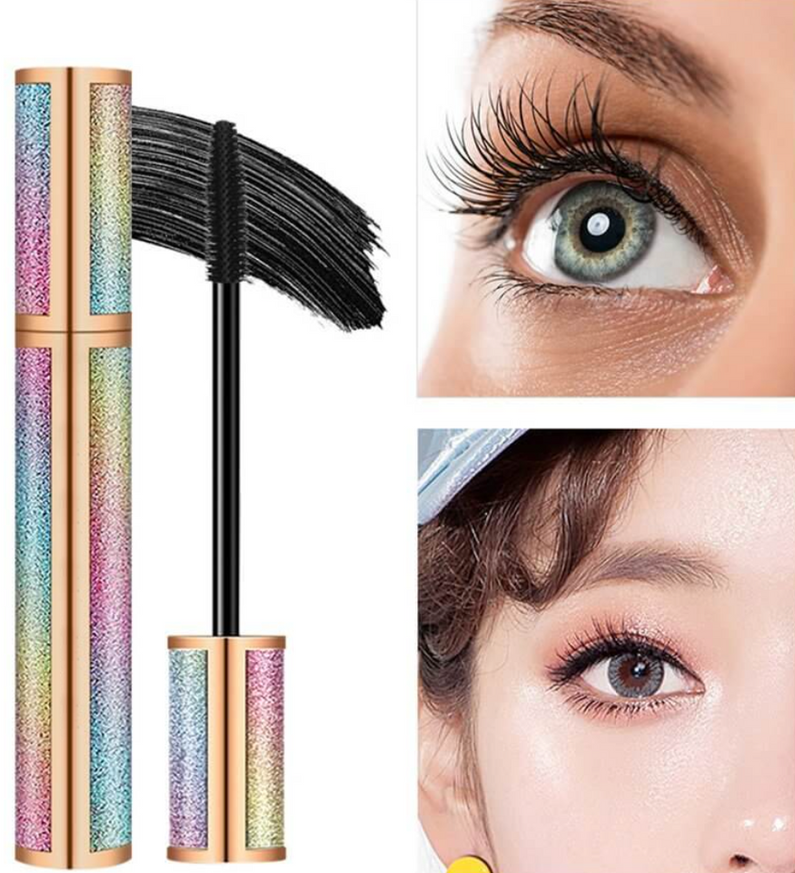 🌈4D Flash Diamond Waterproof Silk Fiber Thick Lengthening Mascara