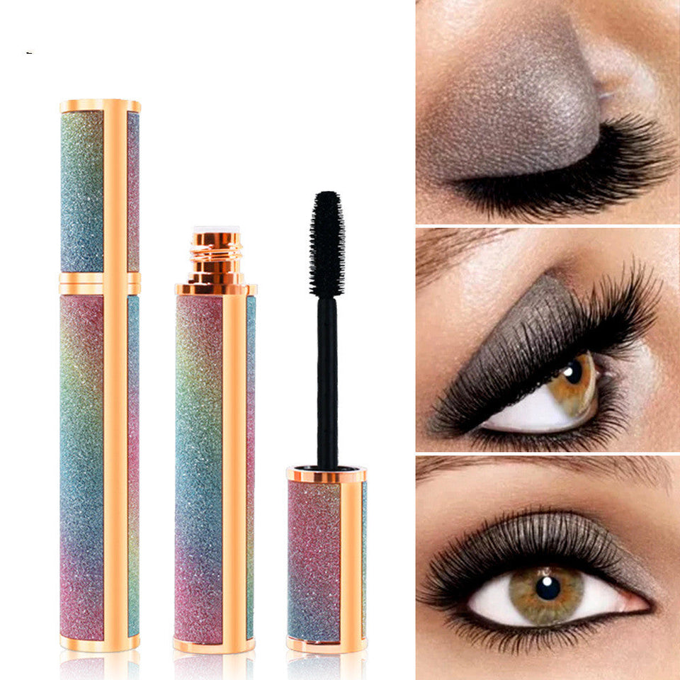 🌈4D Flash Diamond Waterproof Silk Fiber Thick Lengthening Mascara