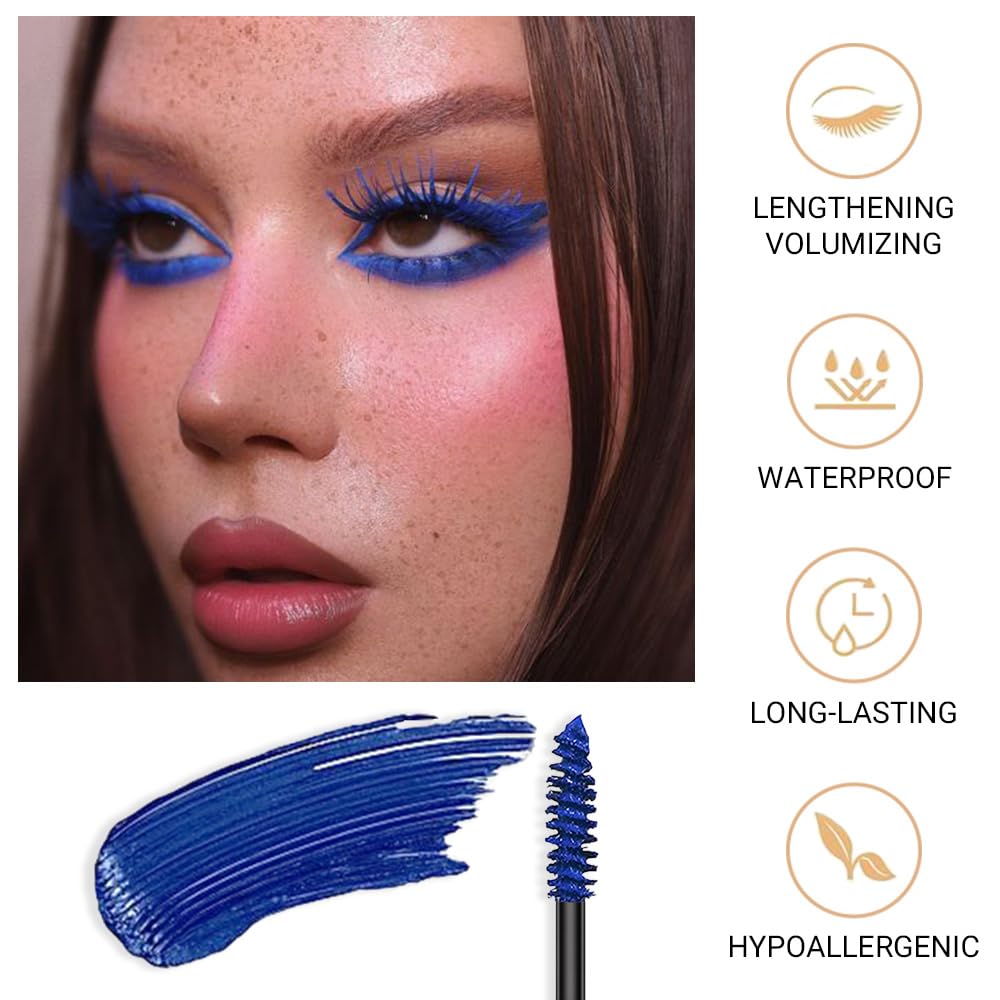 🔥 4D Waterproof Silk Fiber Thick Lengthening Colour Mascara