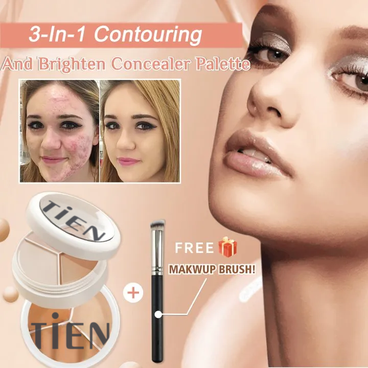 🎁3-In-1 Contouring And Brighten Concealer Palette