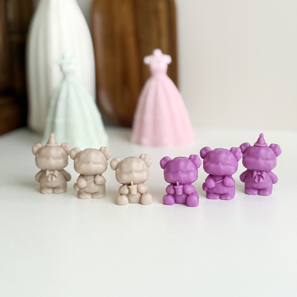 Adorable Bear - Shaped Silicone Molds – Silicone Mold for Candle, Soap, Resin | bksiliconestudto