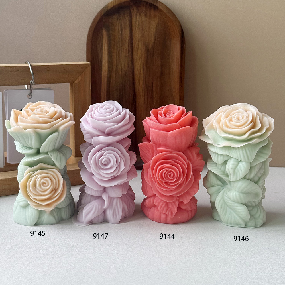 Charming Rose - Shaped Candle Creations: Aesthetic Home Decor – Silicone Mold for Candle, Soap, Resin | bksiliconestudto