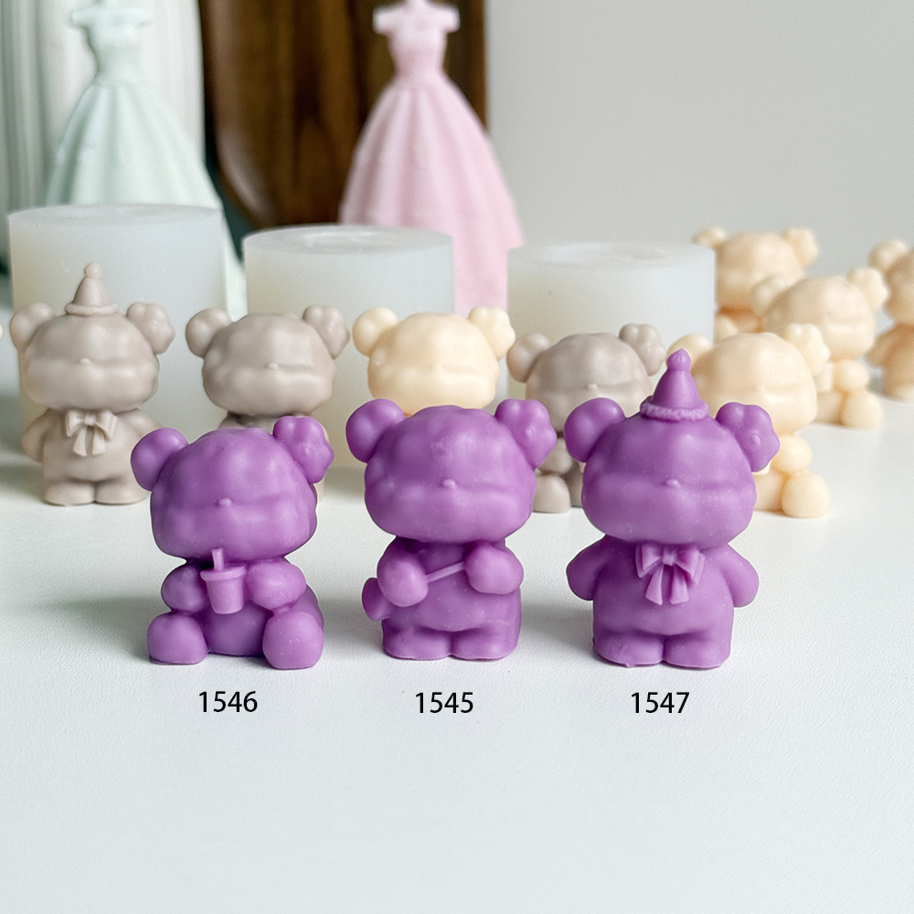 Adorable Bear - Shaped Silicone Molds – Silicone Mold for Candle, Soap, Resin | bksiliconestudto