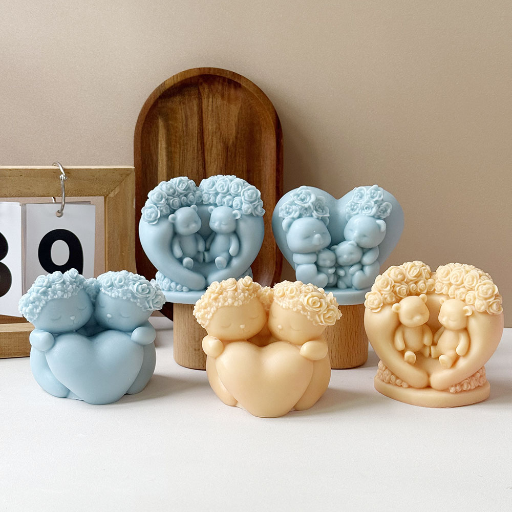 Bear - Shaped Silicone Molds: Craft Adorable Decor – Silicone Mold for Candle, Soap, Resin | bksiliconestudto