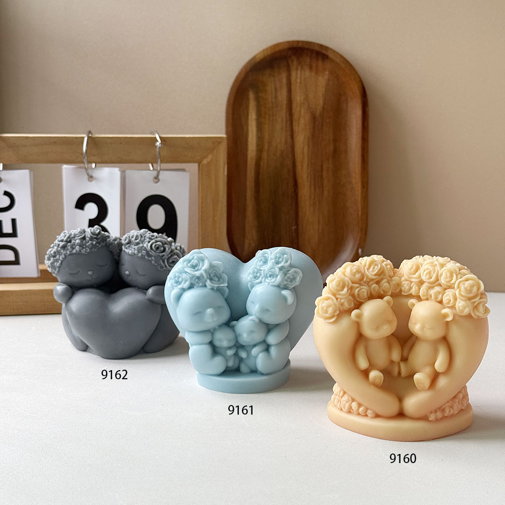 Bear - Shaped Silicone Molds: Craft Adorable Decor – Silicone Mold for Candle, Soap, Resin | bksiliconestudto