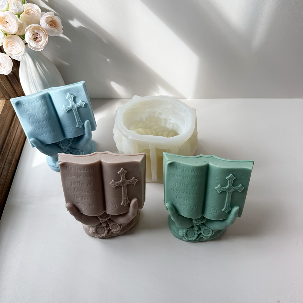 Mga Kamay - May Hawak na mga Eskultura sa Bibliya: Isang Espirituwal na Palamuti sa Palamuti – Silicone Mould para sa Kandila, Sabon, Dagta | bksiliconestudto
