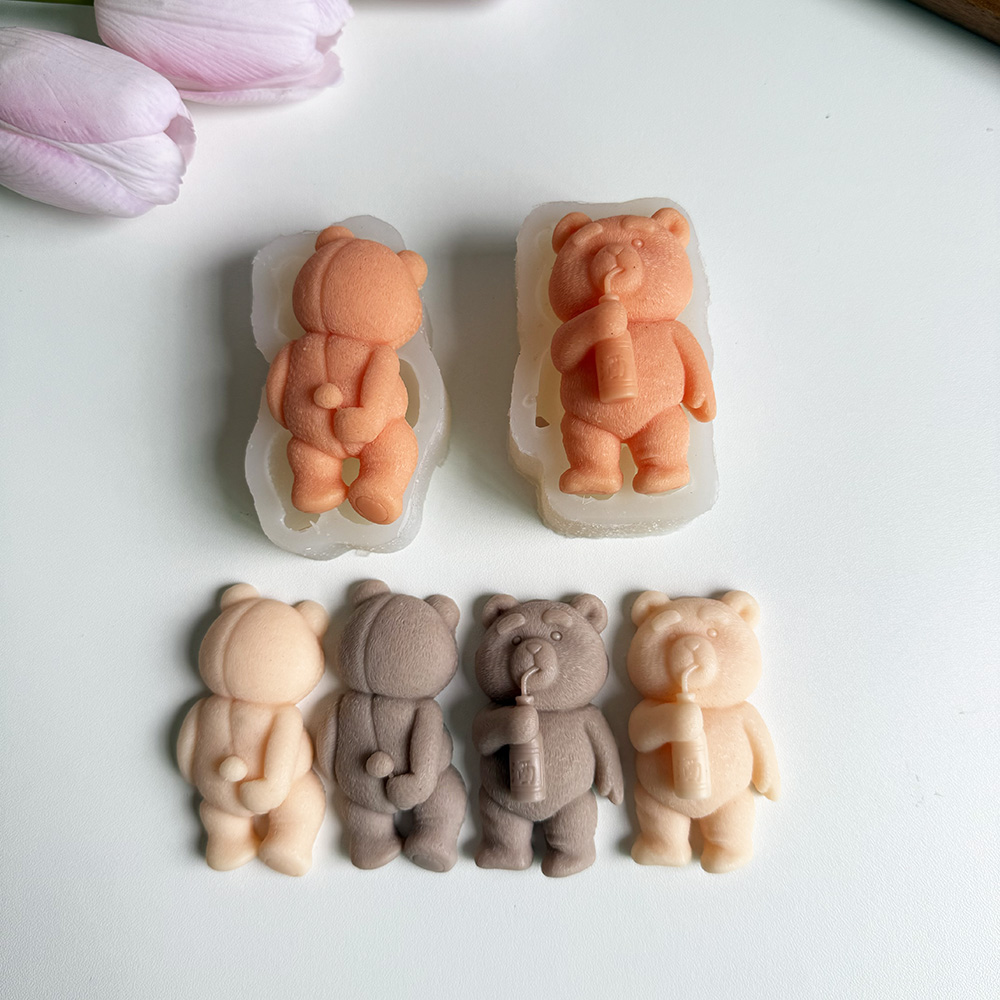 Cute Bear Silicone Molds: Craft Your Sweet Creativity – Silicone Mold for Candle, Soap, Resin | bksiliconestudto