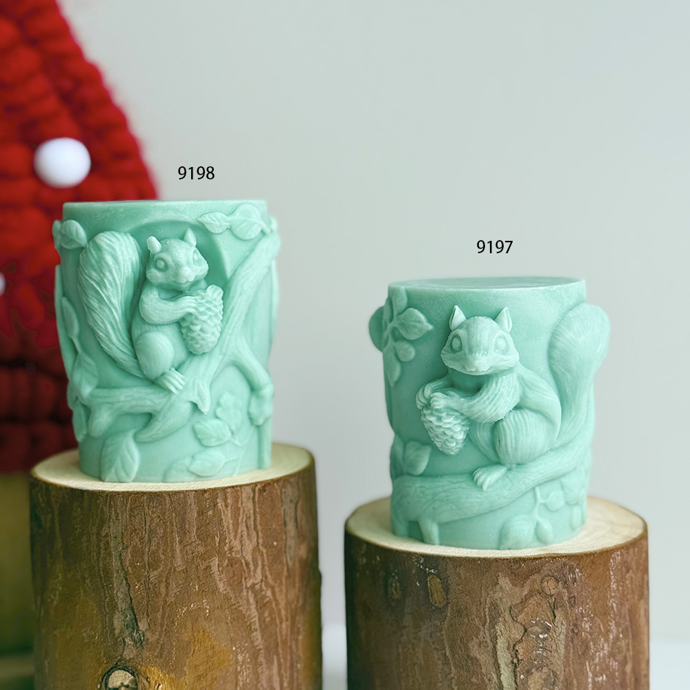 Squirrel - Themed Silicone Mold and Casting Dimensions – Silicone Mold for Candle, Soap, Resin | bksiliconestudto