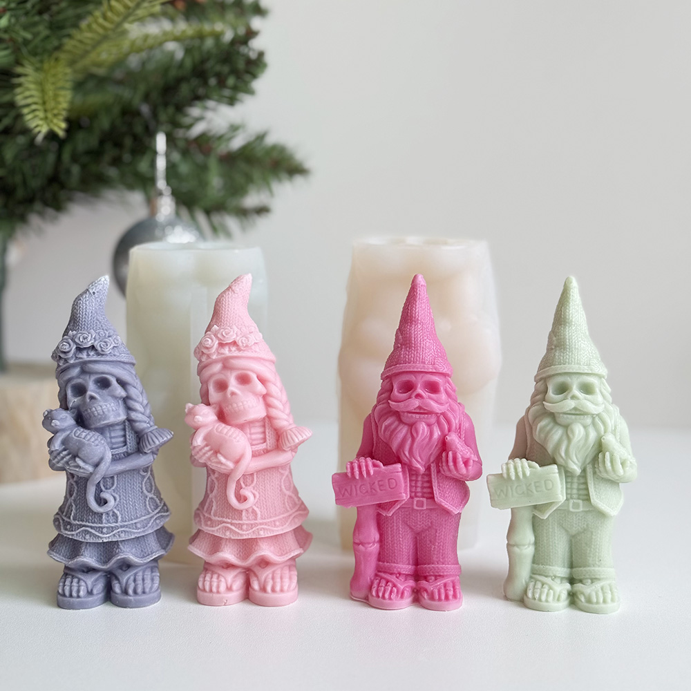 Dimensions of Gnome - Shaped Candle Mold & Product – Silicone Mold for Candle, Soap, Resin | bksiliconestudto