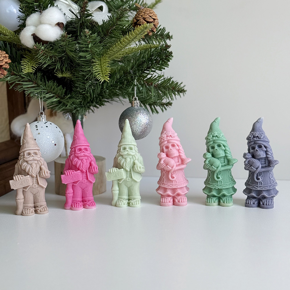 Dimensions of Gnome - Shaped Candle Mold & Product – Silicone Mold for Candle, Soap, Resin | bksiliconestudto