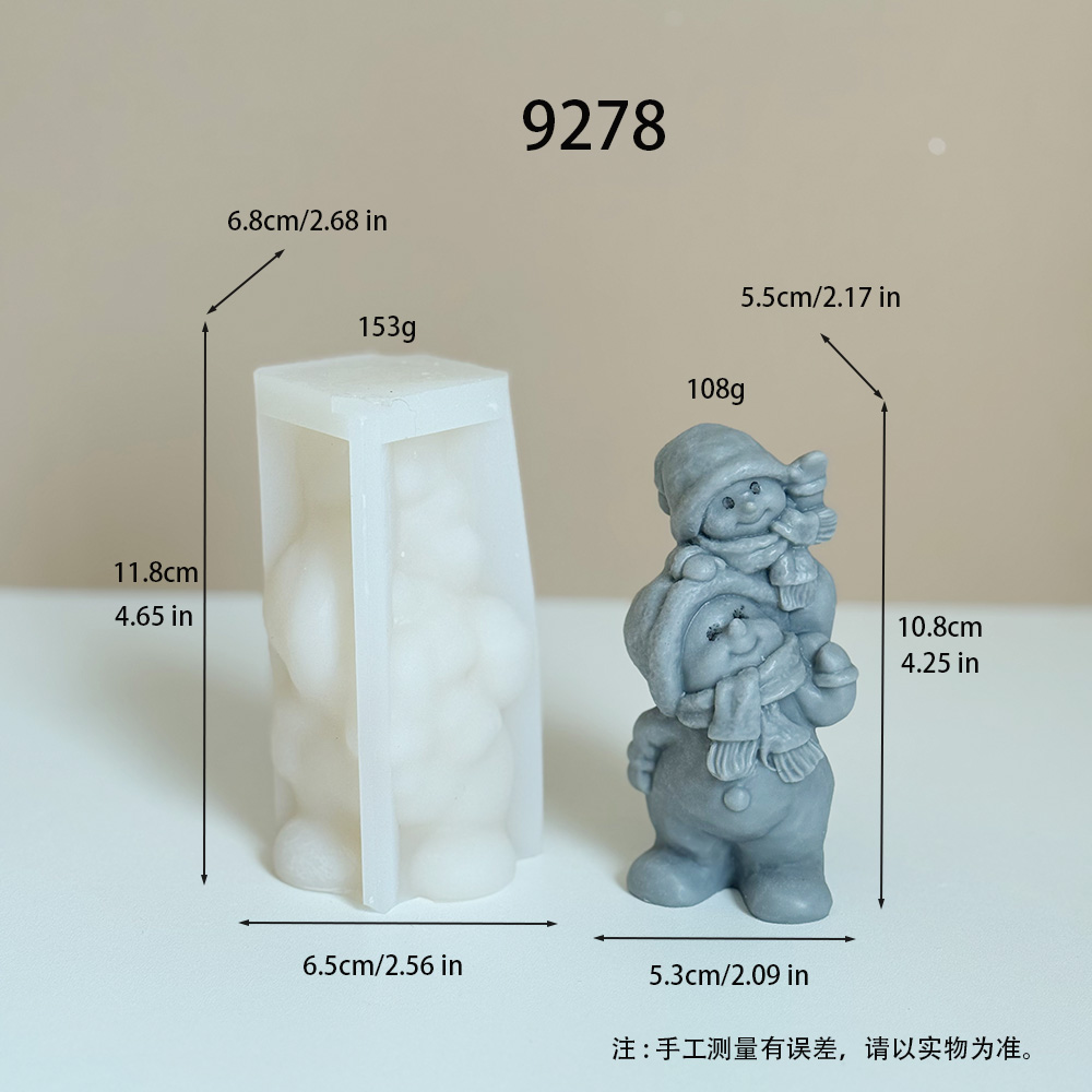 Charming Snowman Silicone Molds for Crafting – Silicone Mold for Candle, Soap, Resin | bksiliconestudto