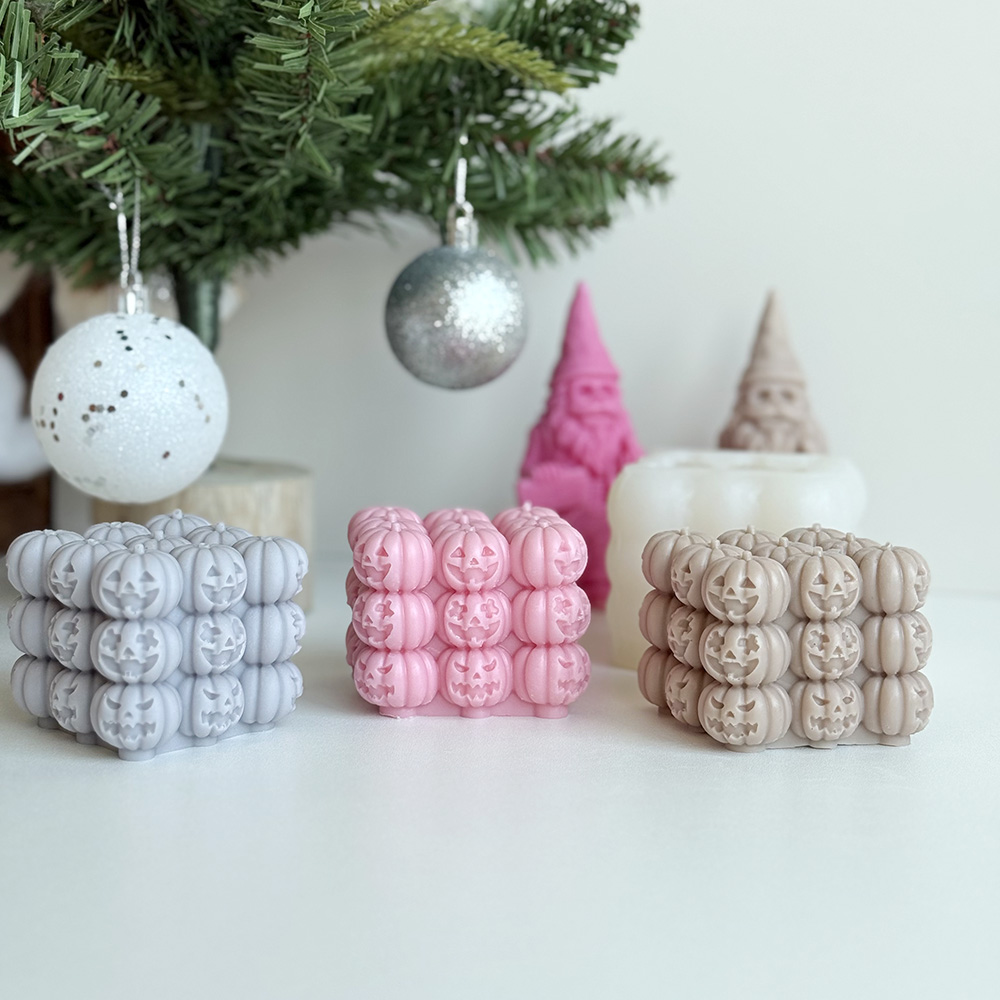 Halloween Pumpkin Cluster Silicone Mold Set – Silicone Mold for Candle, Soap, Resin | bksiliconestudto