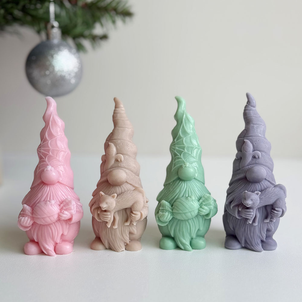 Whimsical Gnome Mold: Bring Fantasy to Your Crafts – Silicone Mold for Candle, Soap, Resin | bksiliconestudto